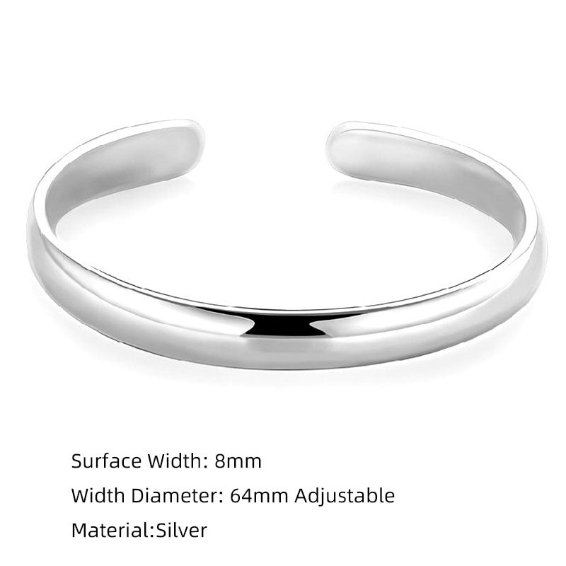 Silver Colour Trendy Couples Cuff Bangles & Bracelet - iRelax® Australia