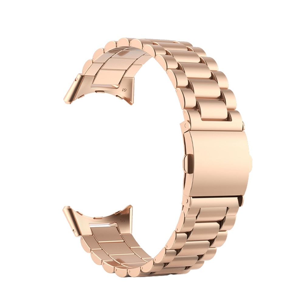 Classic Buckle Stainless Steel Strap for Google Pixel Watch Rose Gold For Pixel Watch - iRelax® Australia