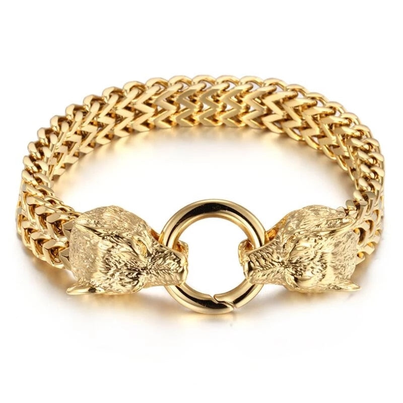 Vintage Animal Dragon Punk Trend Bracelet AL1-Gold-20cm - iRelax® Australia