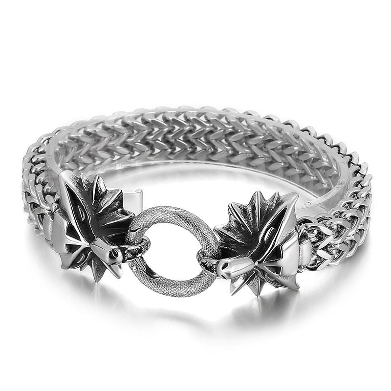 Vintage Animal Dragon Punk Trend Bracelet AL3836-Silver-22cm - iRelax® Australia