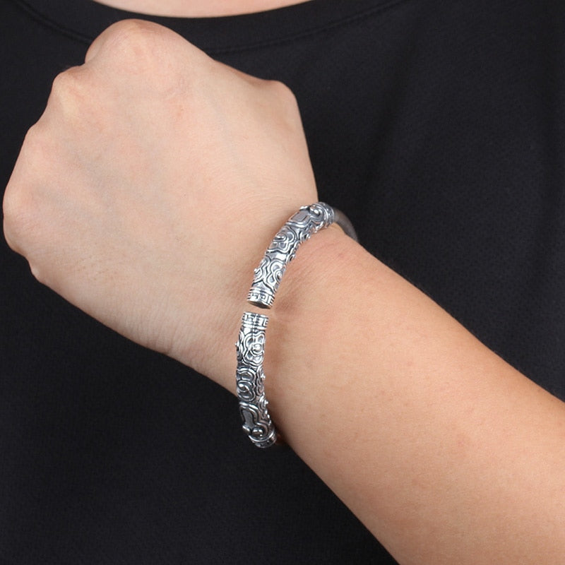 Silver Hoop Monkey King Retro Men Bracelet - iRelax® Australia