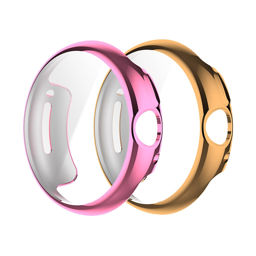 2pc Protective Case Screen Protector For Pixel Watch Pink & Rose Gold - iRelax® Australia