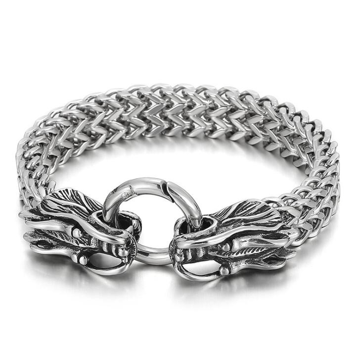 Vintage Animal Dragon Punk Trend Bracelet AL3837-silver - iRelax® Australia