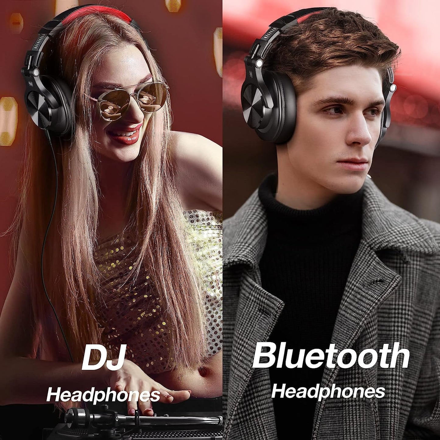 OneOdio Professional Wired + Wireless Studio DJ Headphones With Microphone - iRelax Australia