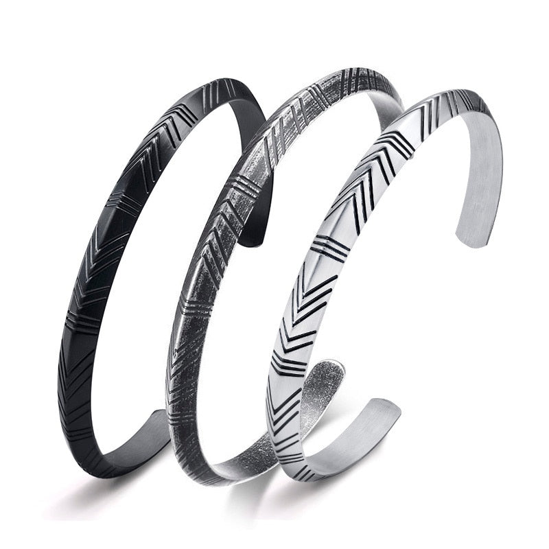 Viking Cuff Retro Tone Stainless Steel Pulseira Bracelet - iRelax® Australia