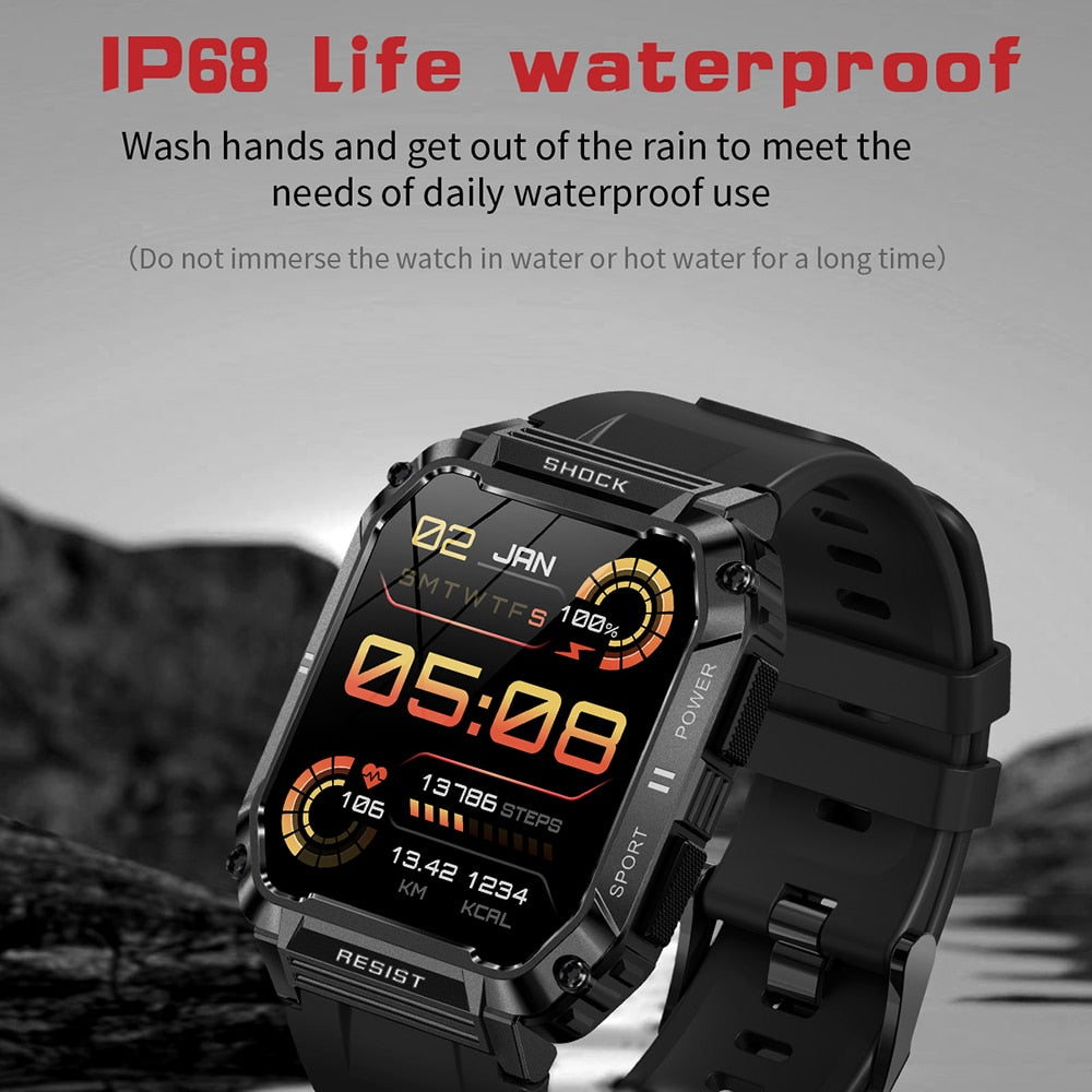 Rugged 1.95" Screen Sport Fitness Smart Watch - iRelax Australia