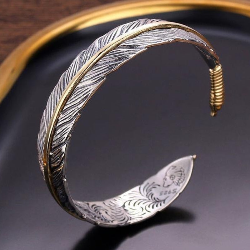 Retro Tibetan Six-Character Mantra Opening Silver Bracelet AL4046 - iRelax® Australia