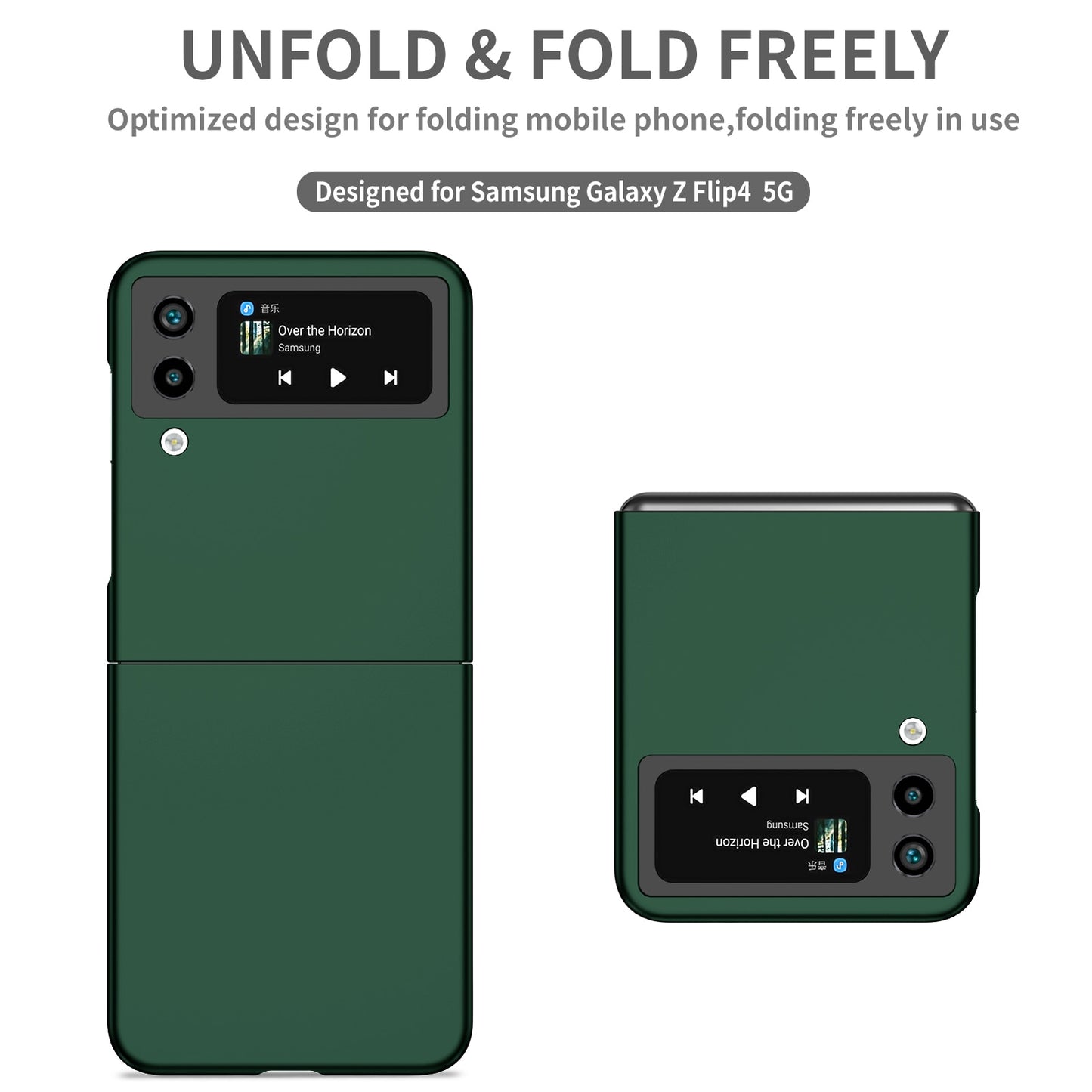 Anti-scratch Comfortable Case for Samsung Galaxy Z Flip 4 Green - iRelax® Australia
