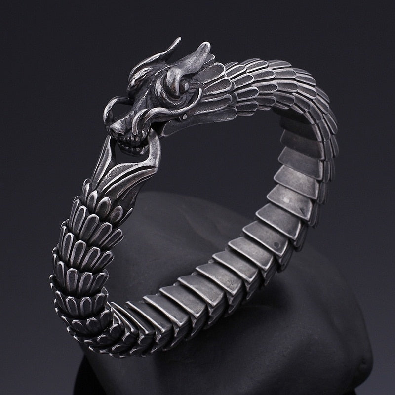 Vintage Animal Dragon Punk Trend Bracelet C6535-Black-23.5cm - iRelax® Australia