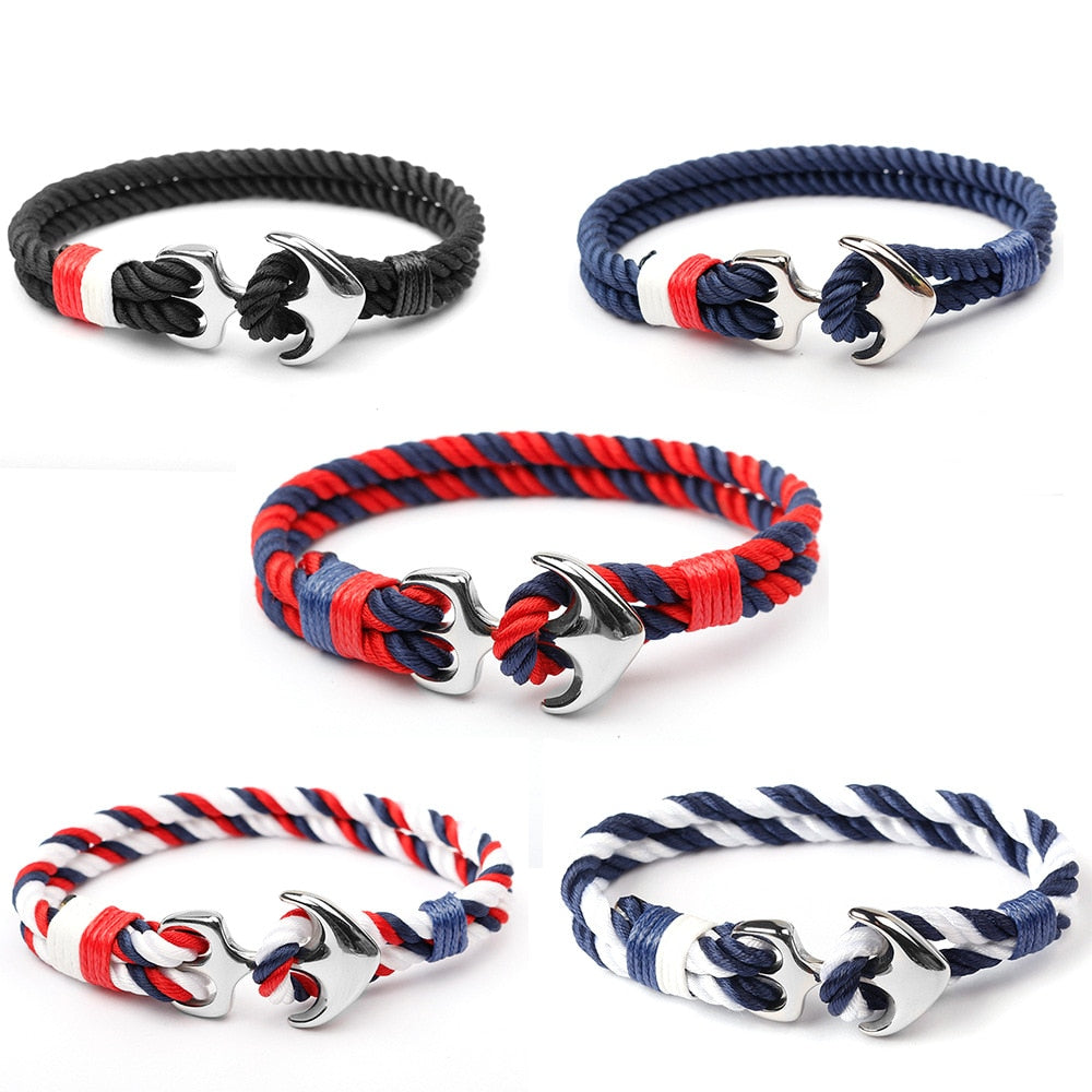 Stainless Steel Anchor Rope Bracelets - iRelax® Australia