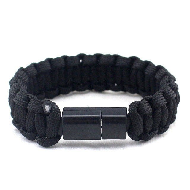 USB Charging Data Cable Bracelet Black - iRelax® Australia