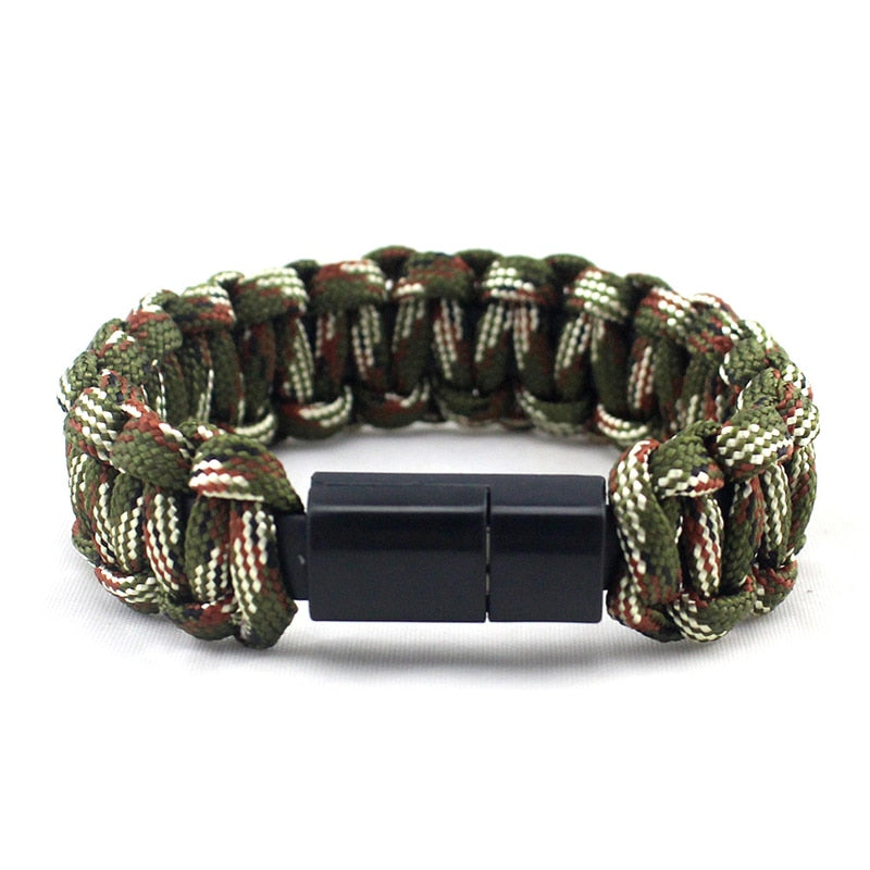 USB Charging Data Cable Bracelet Camouflage - iRelax® Australia