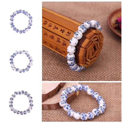 Blue and White Porcelain Ceramics Beads Bracelet - iRelax® Australia
