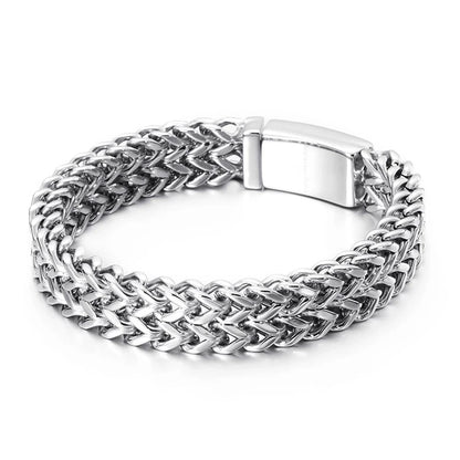 Mesh Polished Link Chain Bracelet