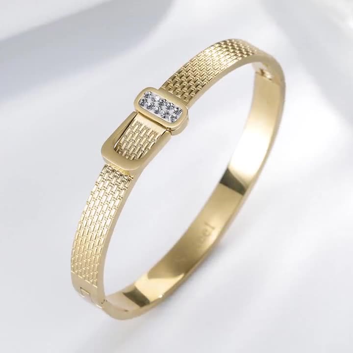 Gold Diamond Light Luxury Titanium Steel Bracelet