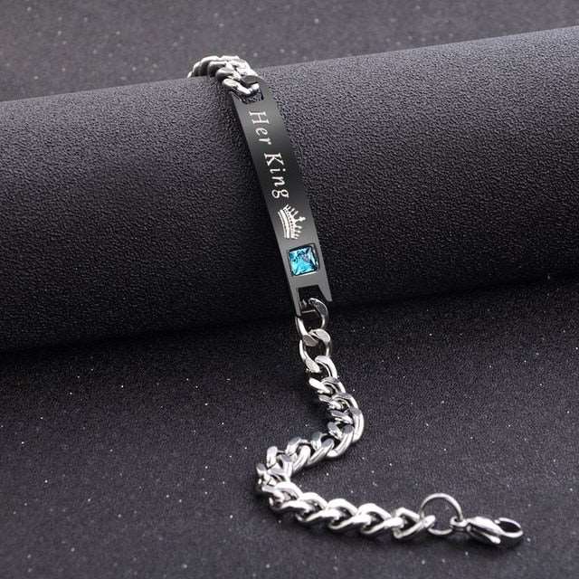 2 Style Couple's Chain Bracelet Her King - iRelax® Australia
