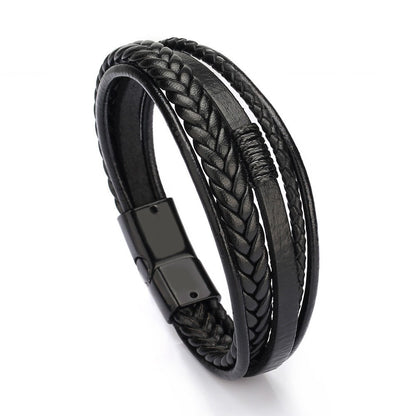 Leather Rope Hand Woven Bracelet