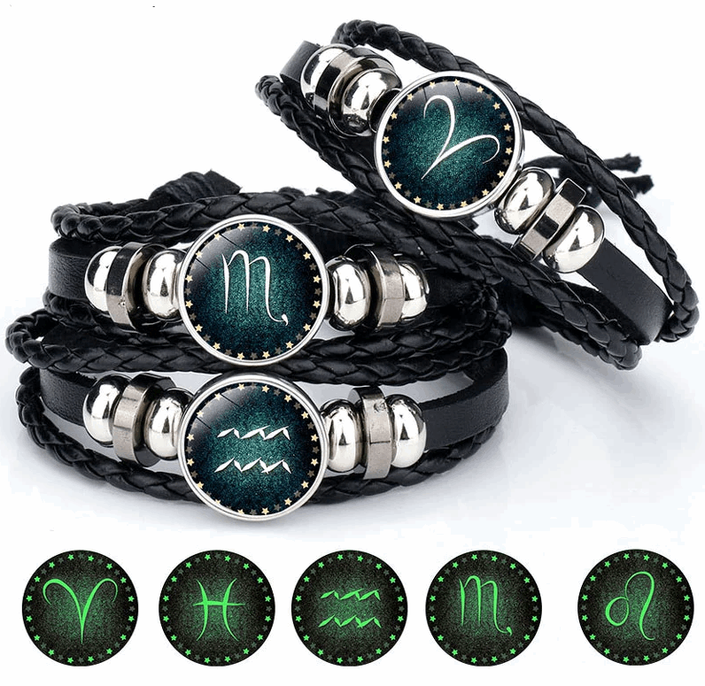 12 Constellation Luminous Leather Bracelet - iRelax® Australia