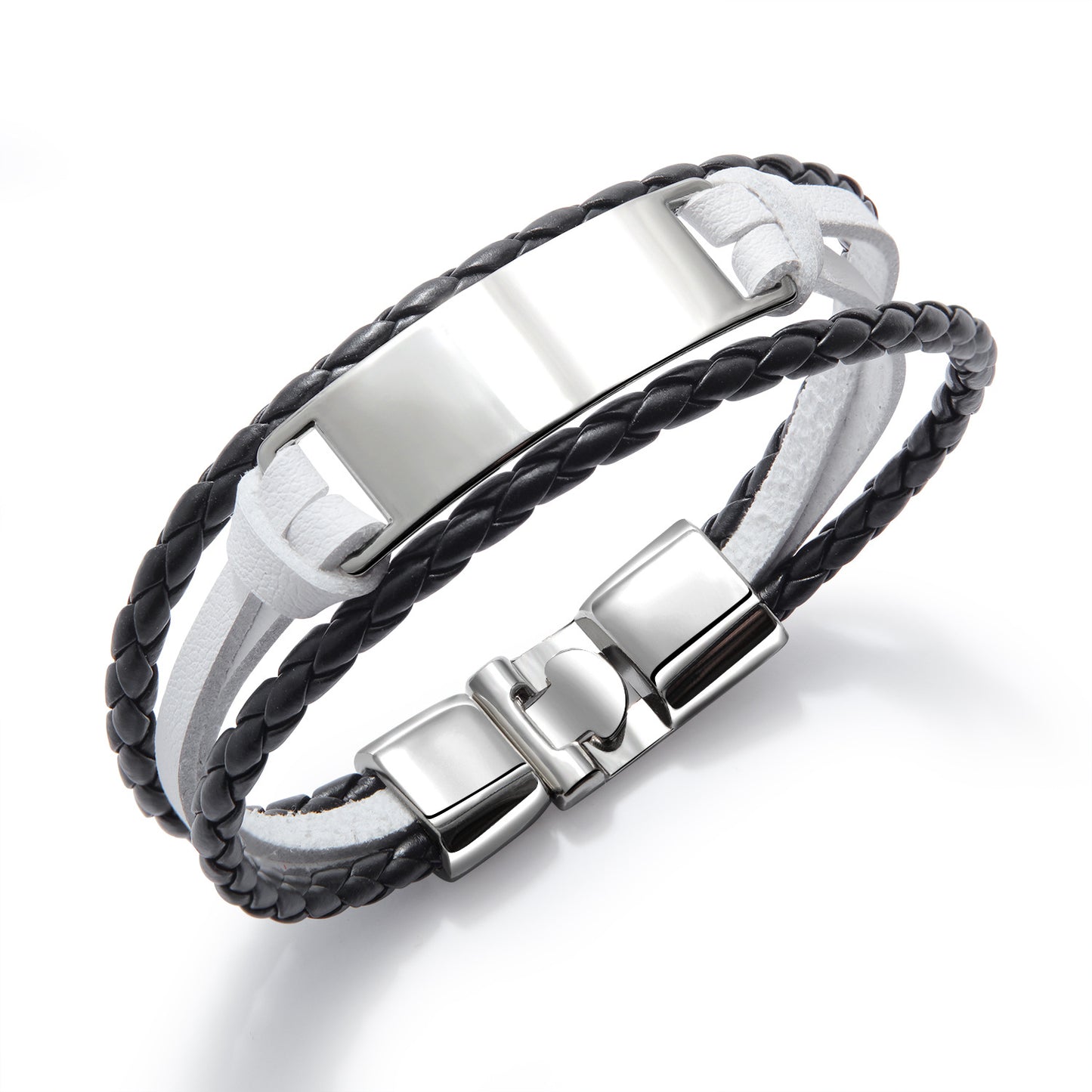 Simple And Versatile Multi-Layer Braided Leather Bracelet