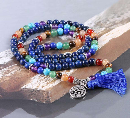 7 Chakra Multilayer 108 Mala Beads Charms Bracelets - iRelax® Australia