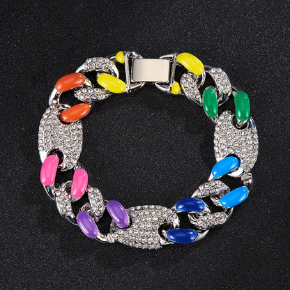 Inspired by LGBTQAI+ Colourful Full Diamond Anklet