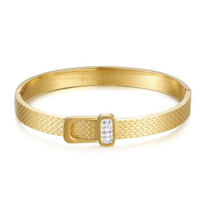 Gold Diamond Light Luxury Titanium Steel Bracelet