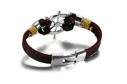 Alloy Ship Helmsman Rope Trendy Bracelet