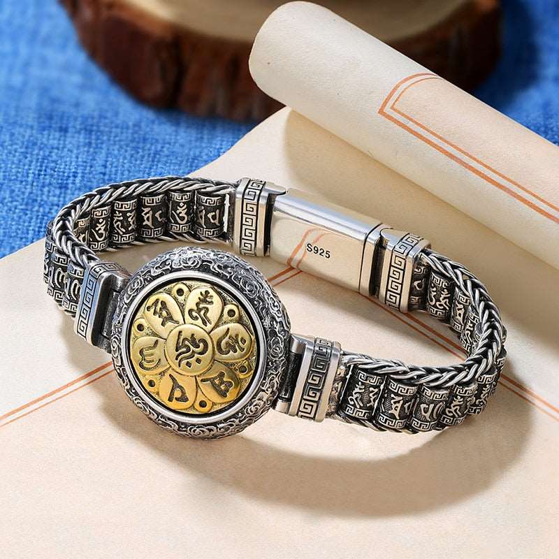 Chinese Style Retro Six-Character Mantra Men's Bracelet - iRelax® Australia