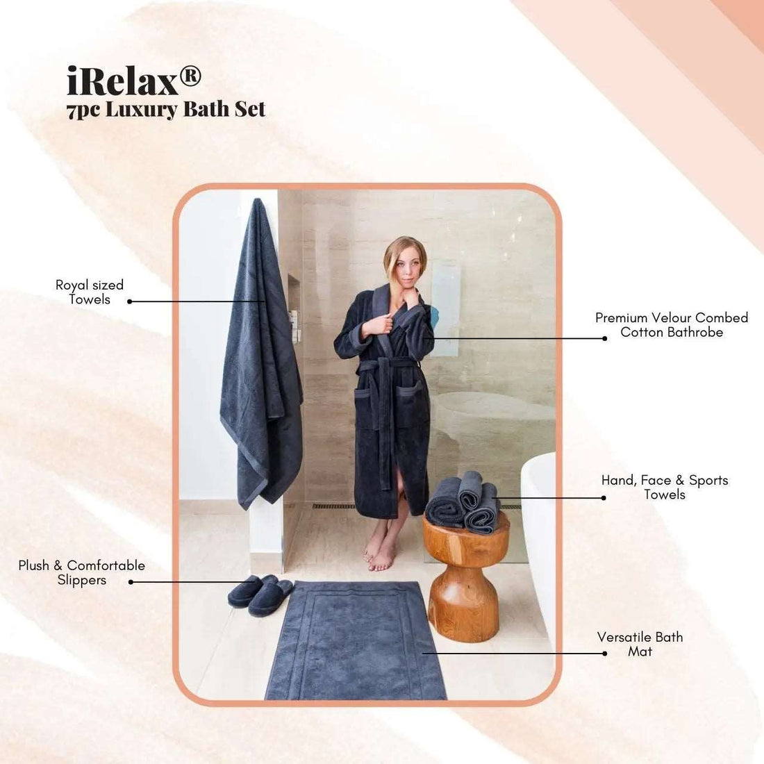 7pc Luxury Turkish Bath Set - iRelax® Australia