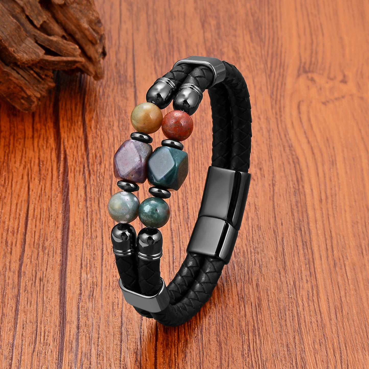 Turquoise Gem Stone Beads Charm Handmade Bracelet