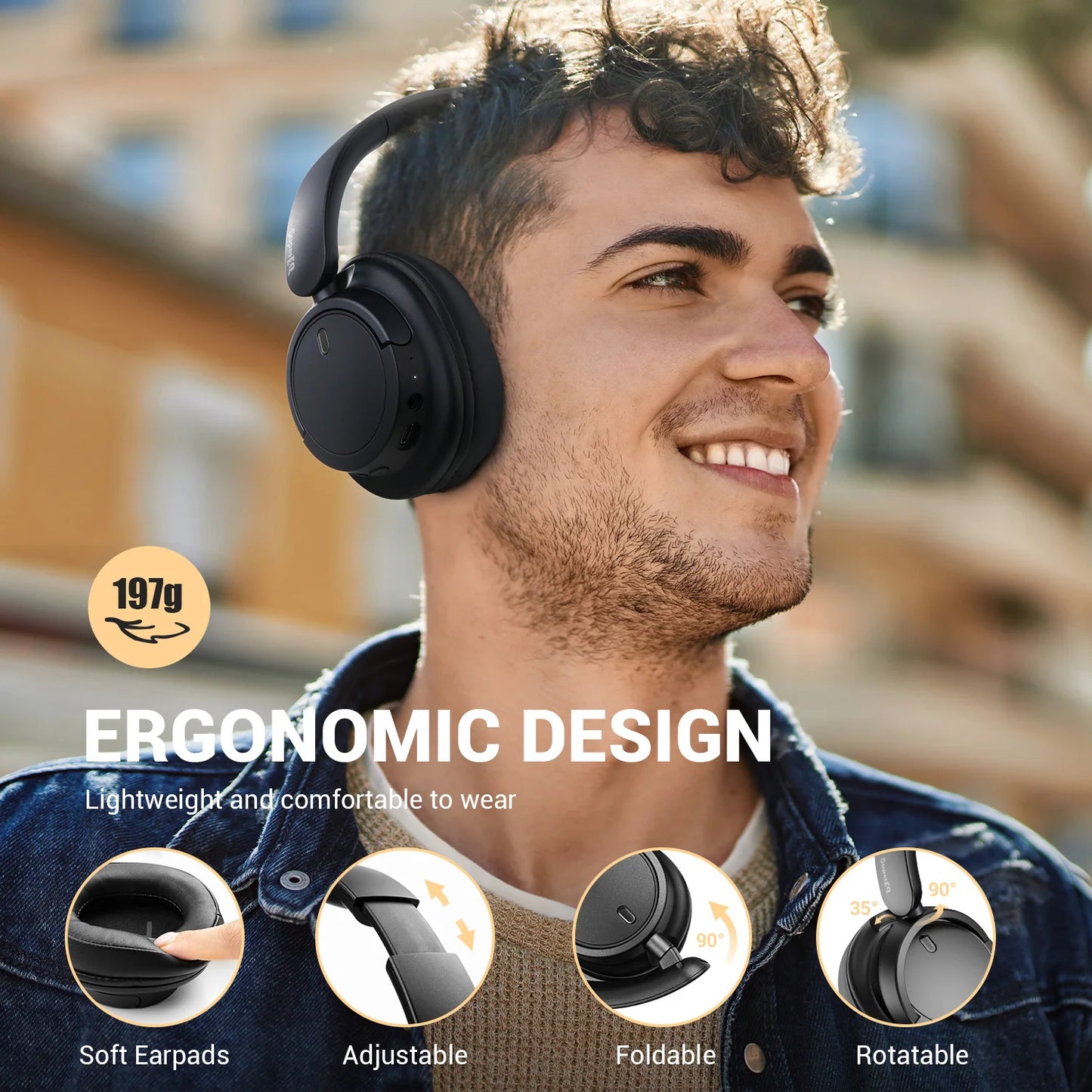 OneOdio SuperEQ V16 Wireless Headphones Bluetooth 5.3 - iRelax® Australia