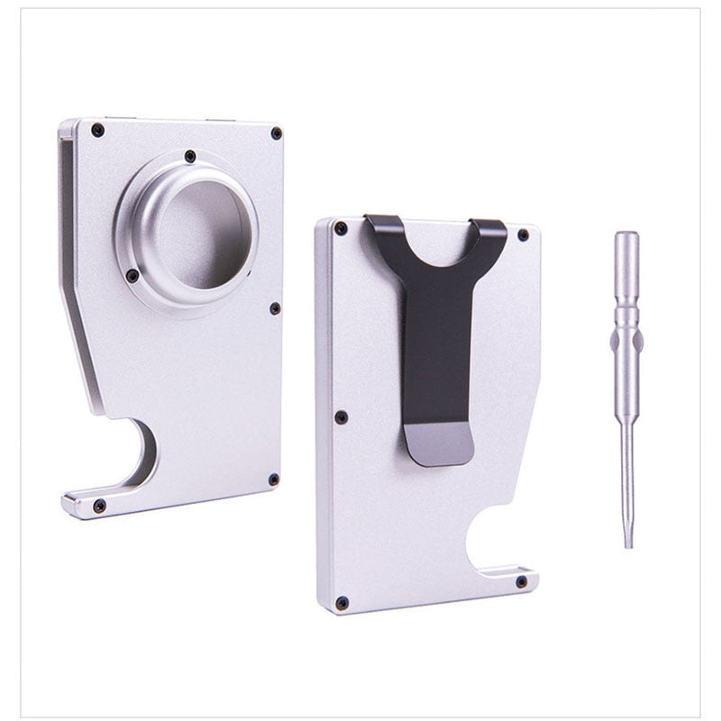 RFID Aluminium Case Metal Wallet with Air Tag Holder Silver - iRelax Australia