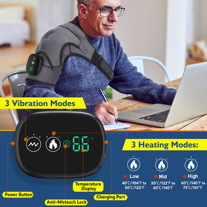 Electric Heating Shoulder Brace Vibration Massager