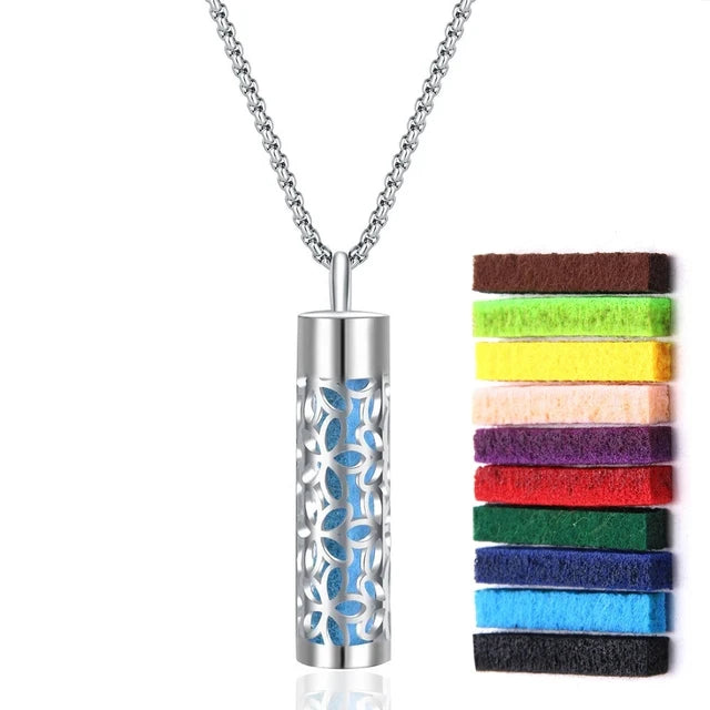Stainless Steel Aromatherapy Necklace Diffuser Pendant