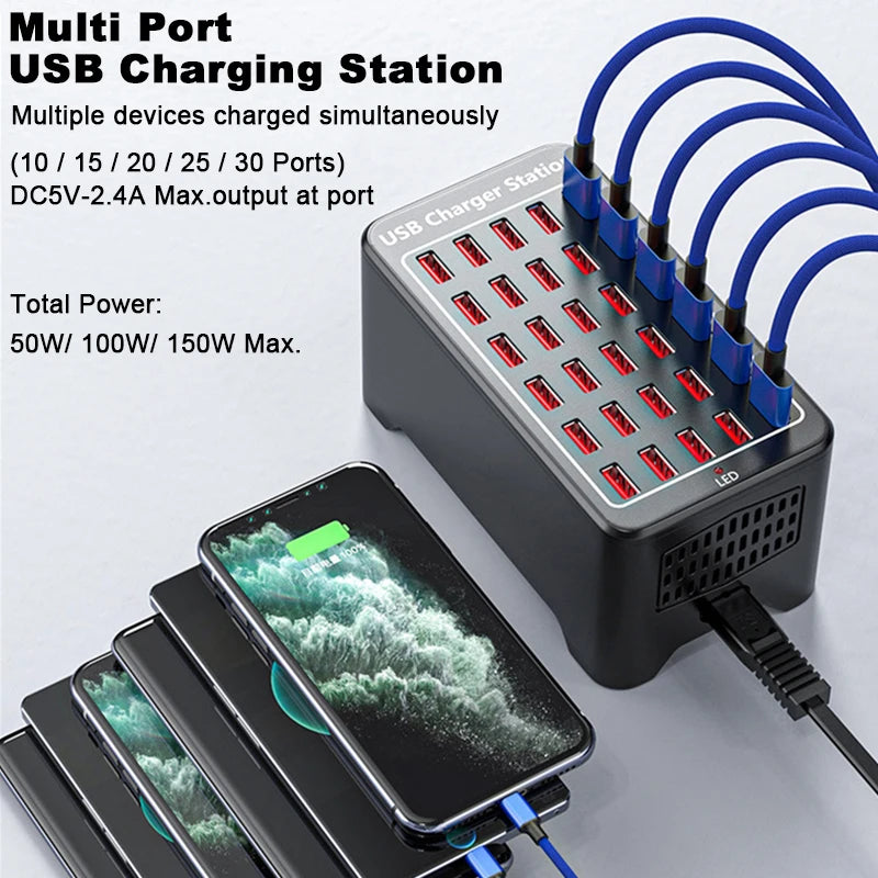 Universal Desktop 150W USB Fast Charging Station - iRelax® Australia