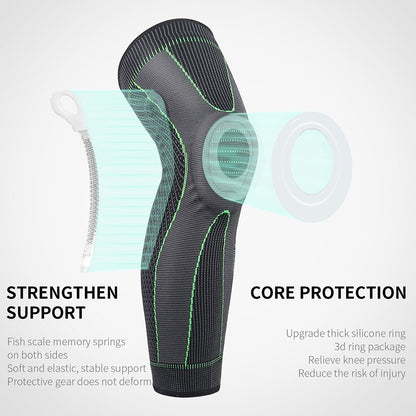 Knee Support Protector Brace Silicone Spring Knee Pad