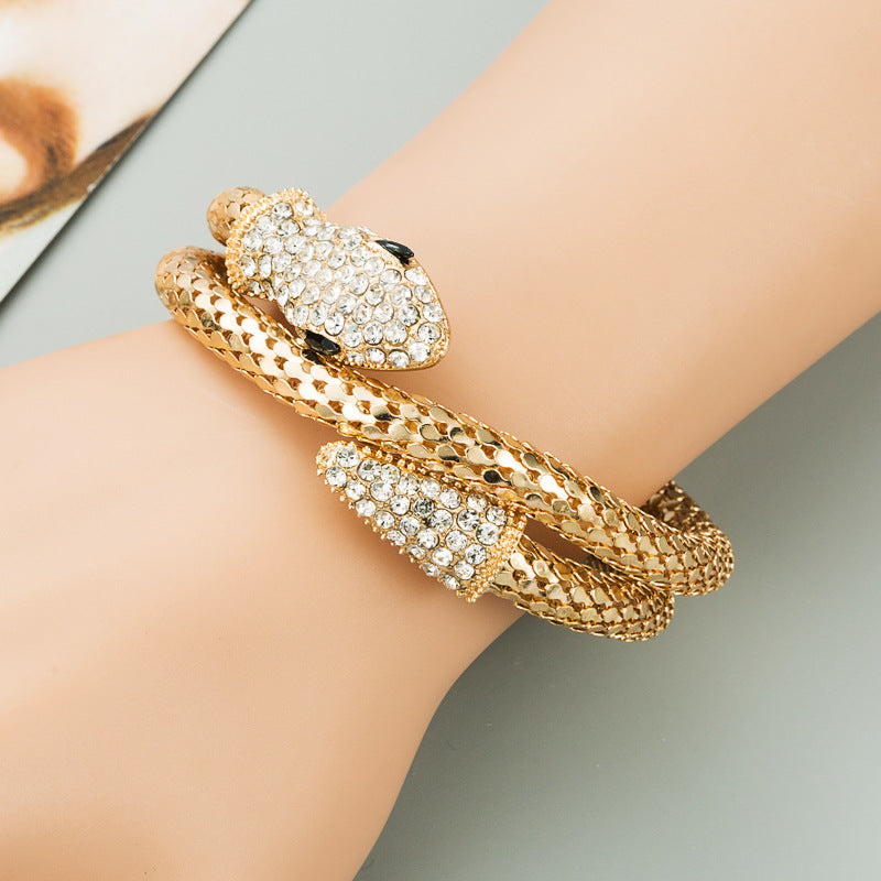 Punk Style Snake Shape Winding Bracelet Gold - iRelax® Australia