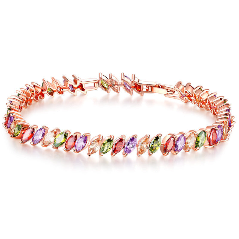 Zircon Crystal Bracelet Bright Rose Gold - iRelax® Australia