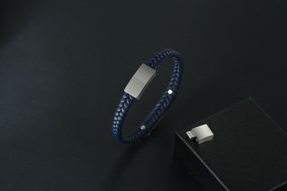 Glossy Simple Curved Stainless Steel Bracelet