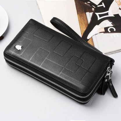 Genuine Leather Clutch Cellphone Long Wallet