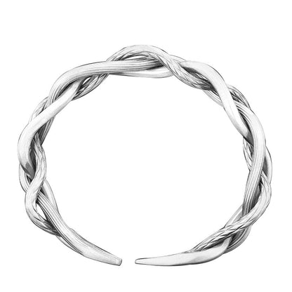 Retro 925 Sterling Silver Three-Strand Twist Bracelet