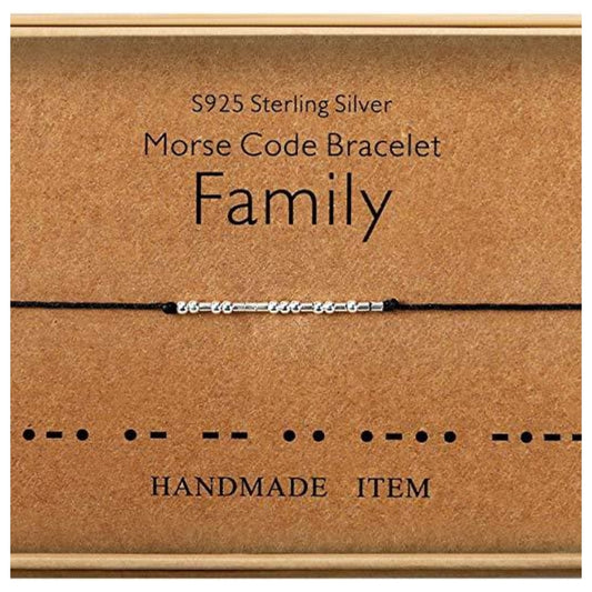 Morse Code Handmade Silk Cord Bracelets for Women