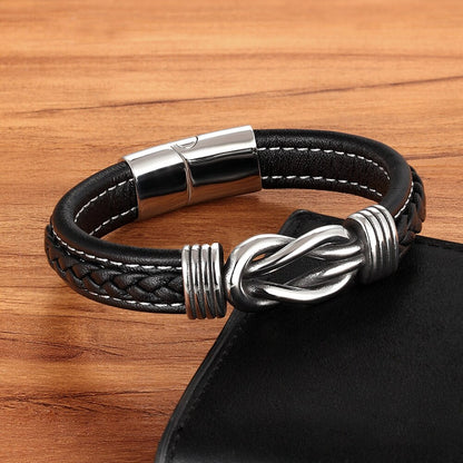 Fashion Irregular Graphic Men's Leather Bracelet