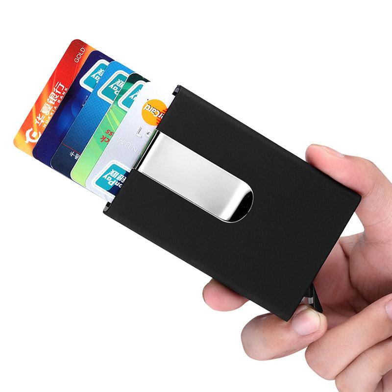Credit Card Holder Aluminium Wallet with Money Clip