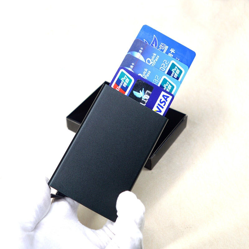 RFID Blocking Aluminum Metal Case Credit Card Holder