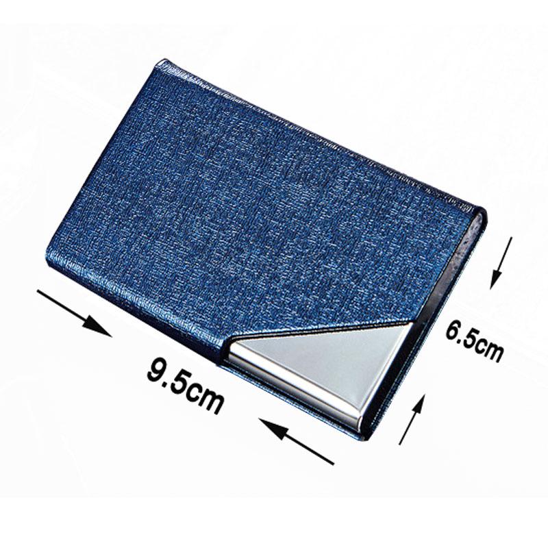 Aluminum Case Card Holder with PU Leather