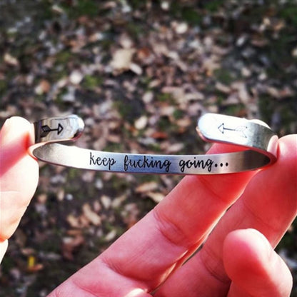 Inspirational Keep Going Cuff Open Bracelet - iRelax® Australia