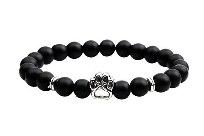 Dogs Cat Paw Natural Stone Elastic Rope Beads Bracelet H17002 - iRelax® Australia