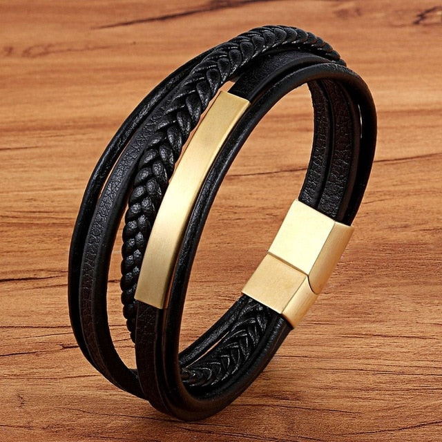 Classic Genuine Leather Multilayer Handmade Bracelet