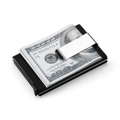 Credit Card Holder Aluminium Wallet with Money Clip